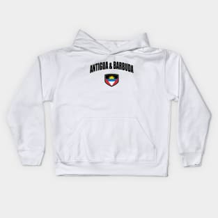 Antigua and Barbuda National Flag Shield Kids Hoodie